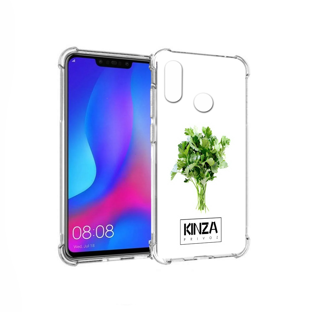 

Чехол MyPads Tocco для Huawei Nova 3 Бренд Кинза (PT115710.27.35), Прозрачный, Tocco