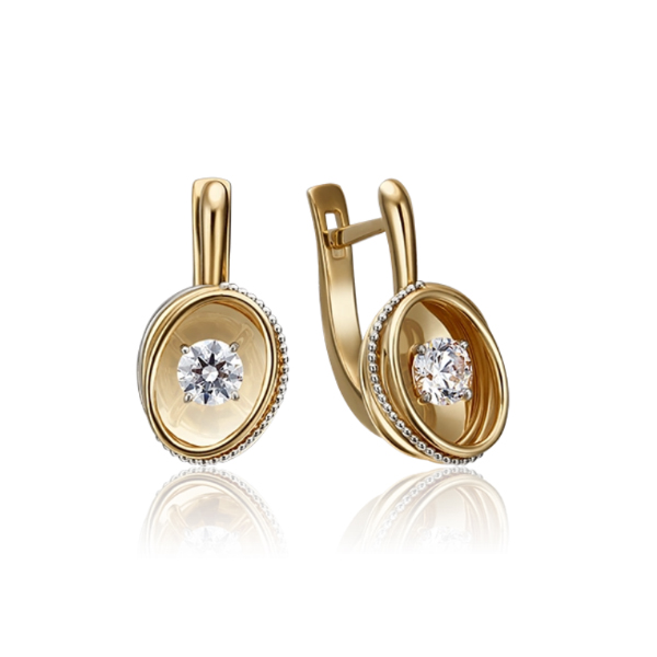 

Серьги из желтого золота со Swarovski PLATINA jewelry 02-4299-00-501-1130-38, 02-4299-00-501-1130-38