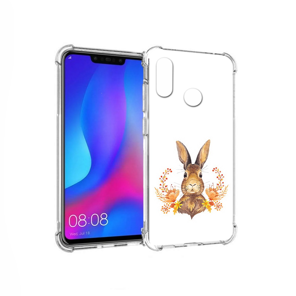 

Чехол MyPads Tocco для Huawei Nova 3 зайка в цветах (PT115710.27.349), Прозрачный, Tocco