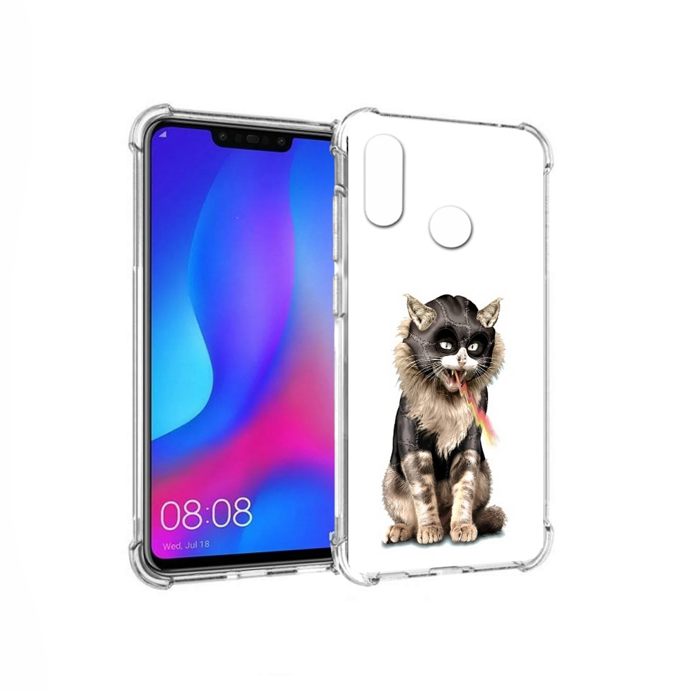 

Чехол MyPads Tocco для Huawei Nova 3 дьяволский кот (PT115710.27.341), Прозрачный, Tocco