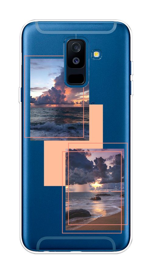 

Чехол на Samsung Galaxy A6 Plus "Sky collage", Розовый;прозрачный;синий, 26050-1