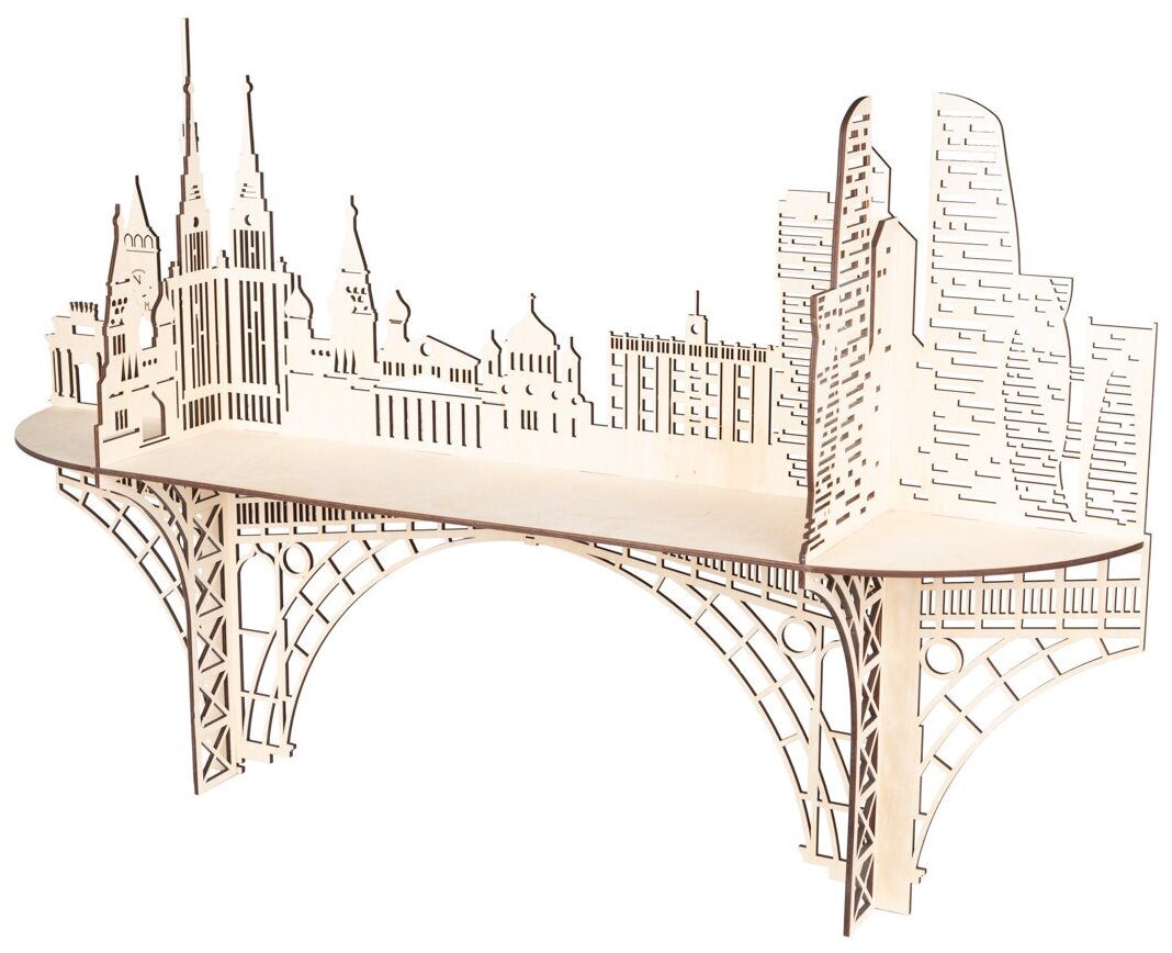 Полка настенная Арт-Вагонка Москва 120/20/78