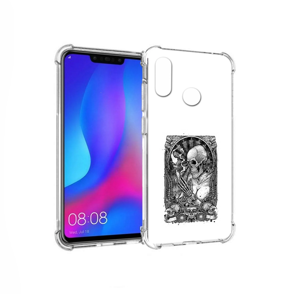 

Чехол MyPads Tocco для Huawei Nova 3 девушка скелет (PT115710.27.316), Прозрачный, Tocco