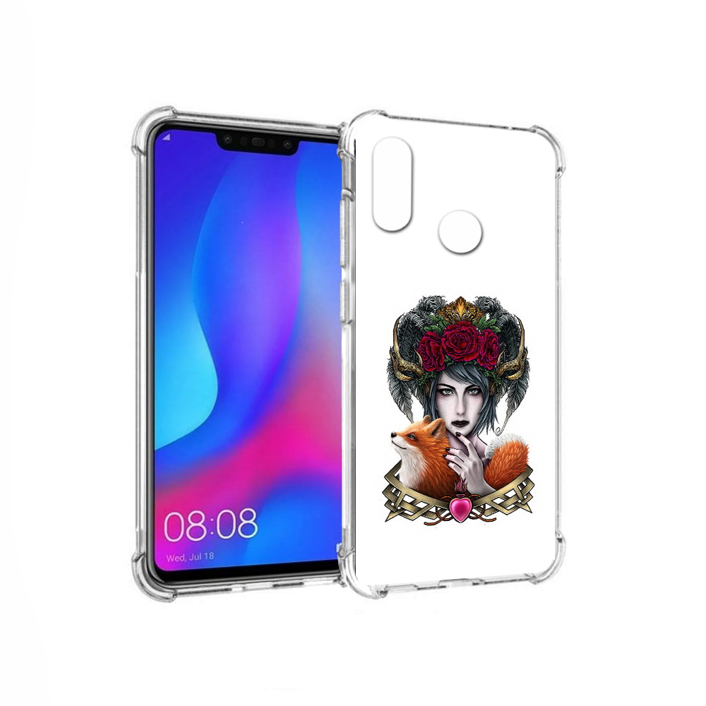 

Чехол MyPads Tocco для Huawei Nova 3 девушка с лисой (PT115710.27.314), Прозрачный, Tocco