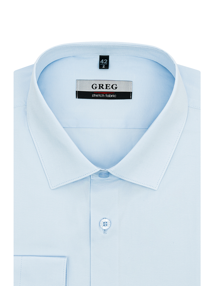 

Рубашка мужская Greg 00-00003698 голубая 39, Голубой, 00-00003698