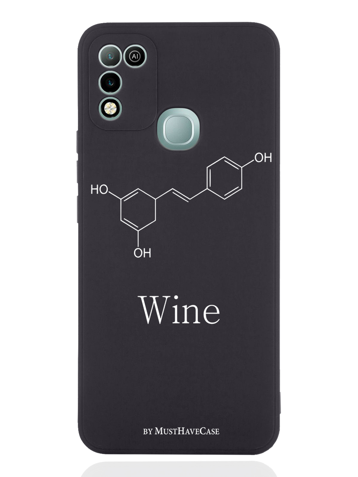 

Чехол MustHaveCase для Infinix Hot 11 Play Молекула вина черный, Черный;белый