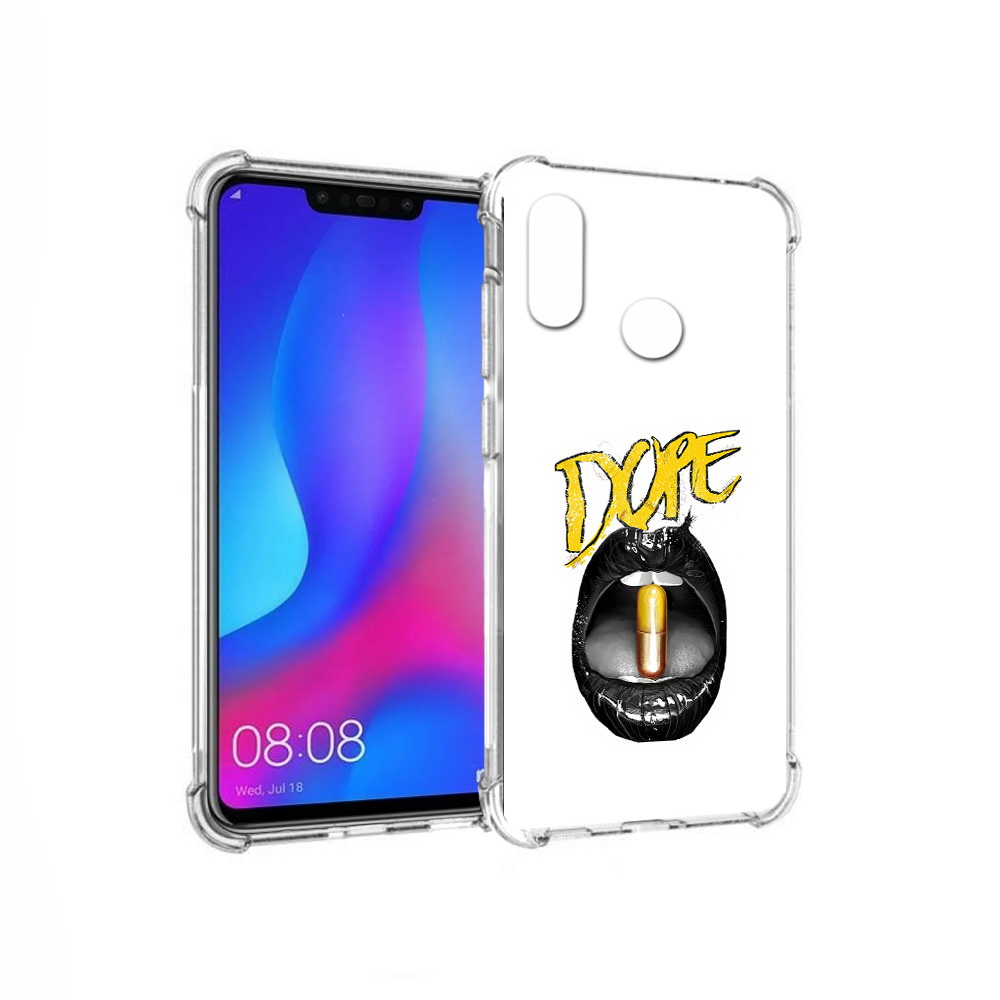 

Чехол MyPads Tocco для Huawei Nova 3 губы (PT115710.27.303), Прозрачный, Tocco
