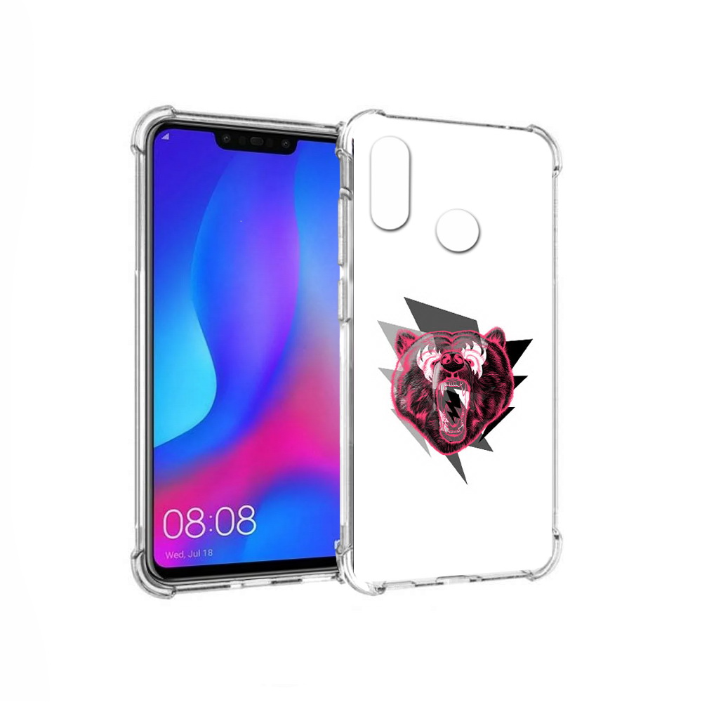 

Чехол MyPads Tocco для Huawei Nova 3 грозовой медведь (PT115710.27.301), Прозрачный, Tocco