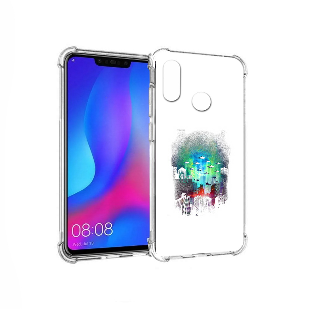 

Чехол MyPads Tocco для Huawei Nova 3 город в свечении (PT115710.27.296), Прозрачный, Tocco