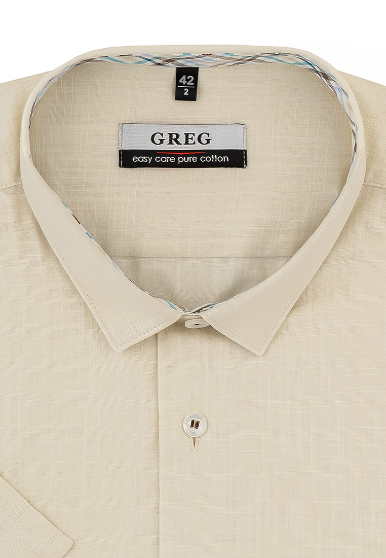 

Рубашка мужская Greg 01-00010724 бежевая 39, Бежевый, 01-00010724