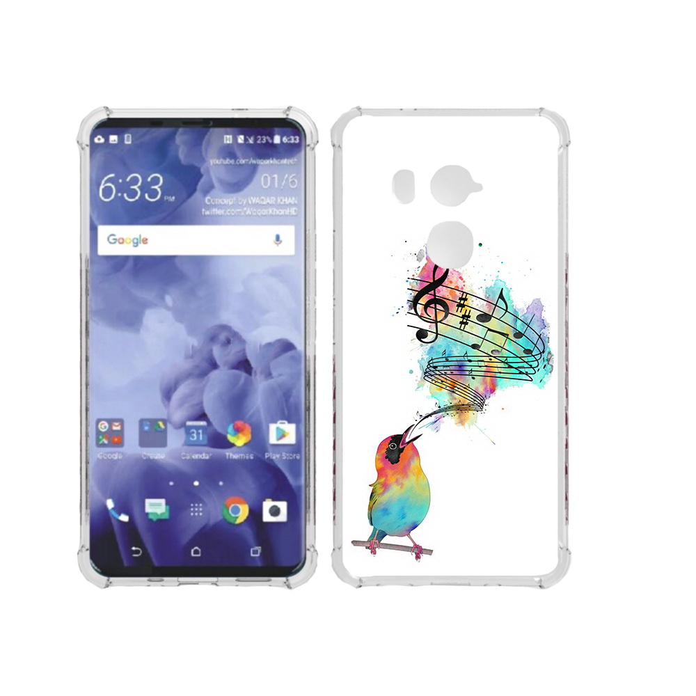 

Чехол MyPads Tocco для HTC U11 Plus певчая птичка, Прозрачный, Tocco