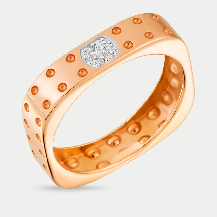 Кольцо из розового золота р. 17 Corona 4189, фианит