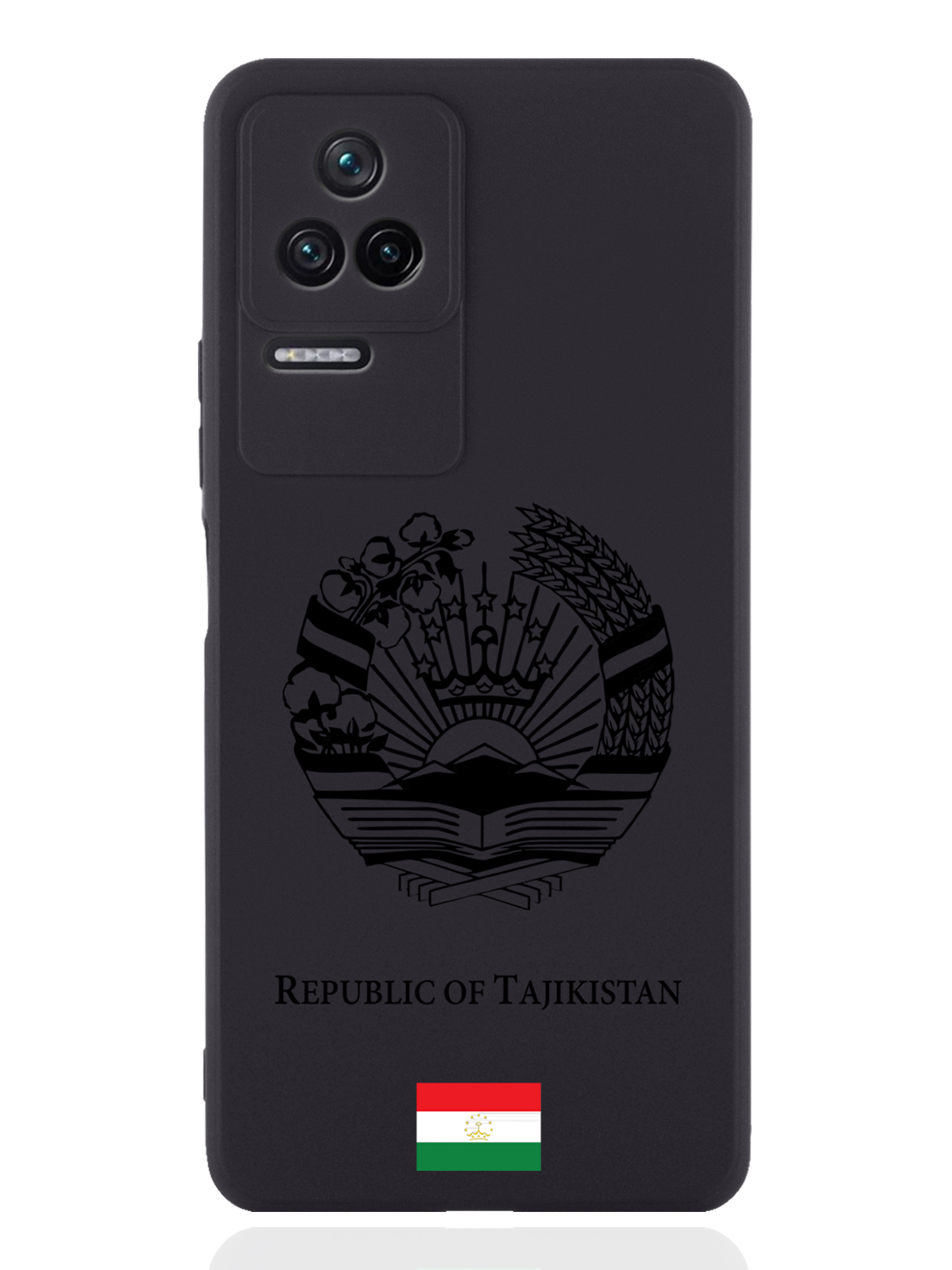 

Чехол SignumCase для Poco F4 Черный лаковый Герб Таджикистана черный