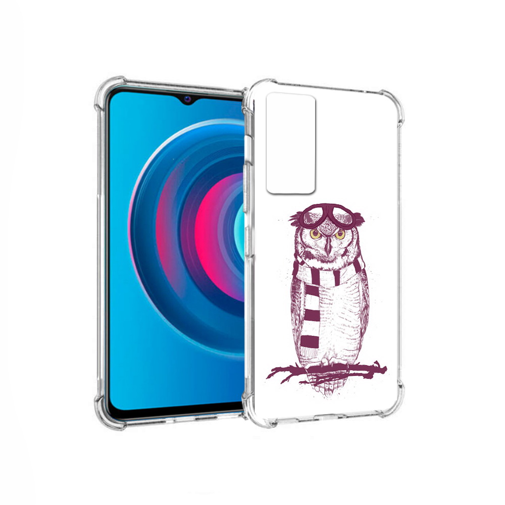 

Чехол MyPads Tocco для Vivo Y74s сова-летчик (PT224892.430.612), Прозрачный, Tocco