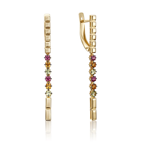 

Серьги из желтого золота с гранатом PLATINA jewelry 02-4287-00-219-1130-57, 02-4287-00-219-1130-57