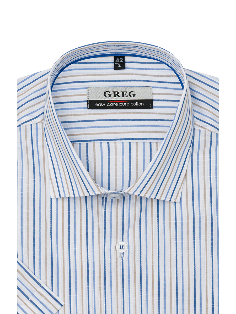 

Рубашка мужская Greg 00-00001140 голубая 46, Голубой, 00-00001140
