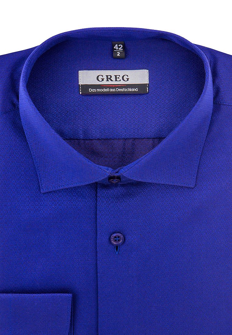 

Рубашка мужская Greg 01-00011687 синяя 39, Синий, 01-00011687