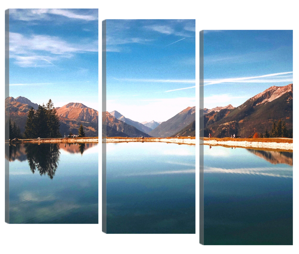 

Большая модульная картина Озеро. В спальню, гостиную, зал. PR-952 (113x86см)