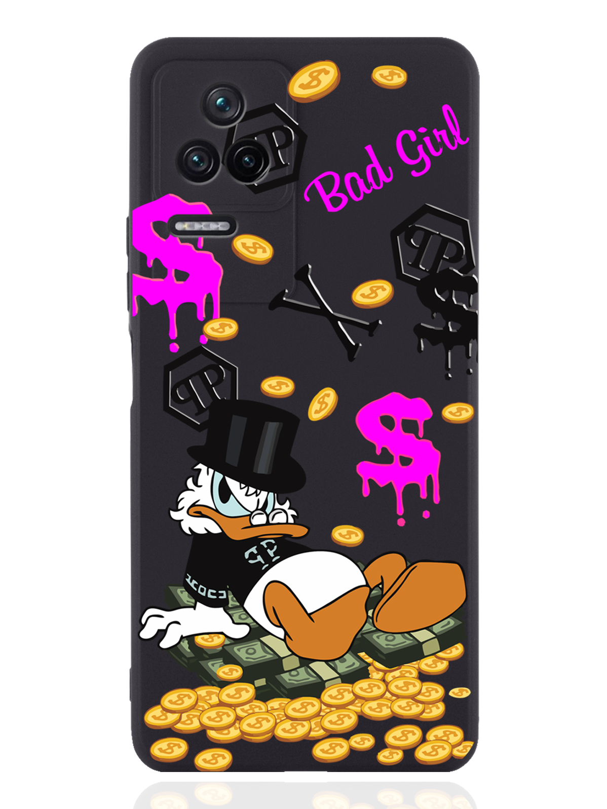 

Чехол MustHaveCase для Poco F4 Богатая Утка Bad Girl черный, Оранжевый;черный