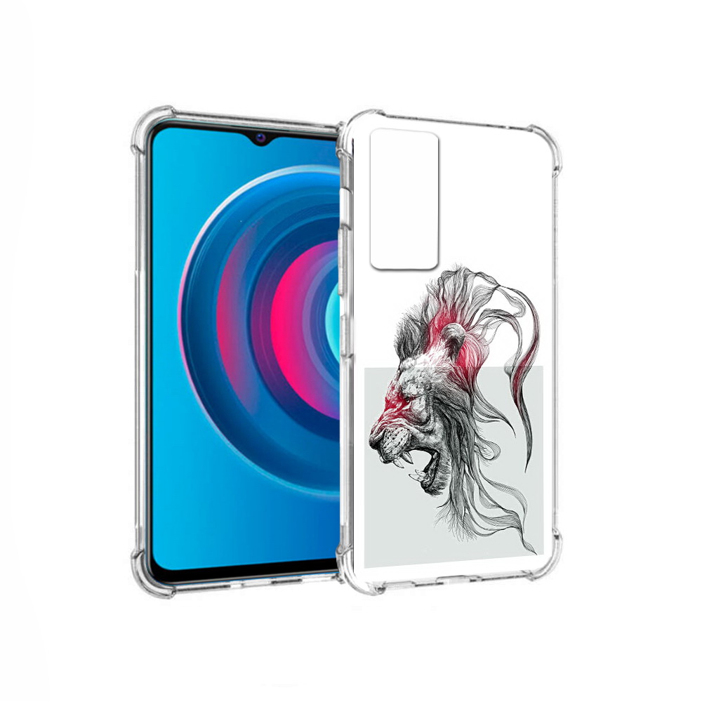 

Чехол MyPads Tocco для Vivo Y74s разъяренный лев (PT224892.430.576), Прозрачный, Tocco