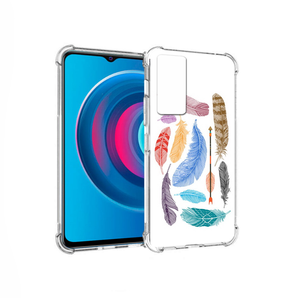 

Чехол MyPads Tocco для Vivo Y74s разноцветные перья (PT224892.430.572), Прозрачный, Tocco