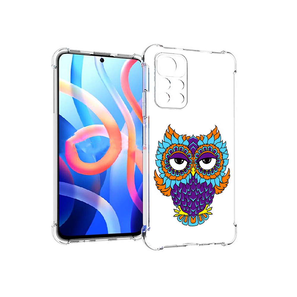 

Чехол MyPads Tocco для Xiaomi Poco M4 Pro 5G Цветная сова (PT200061.301.198), Прозрачный, Tocco
