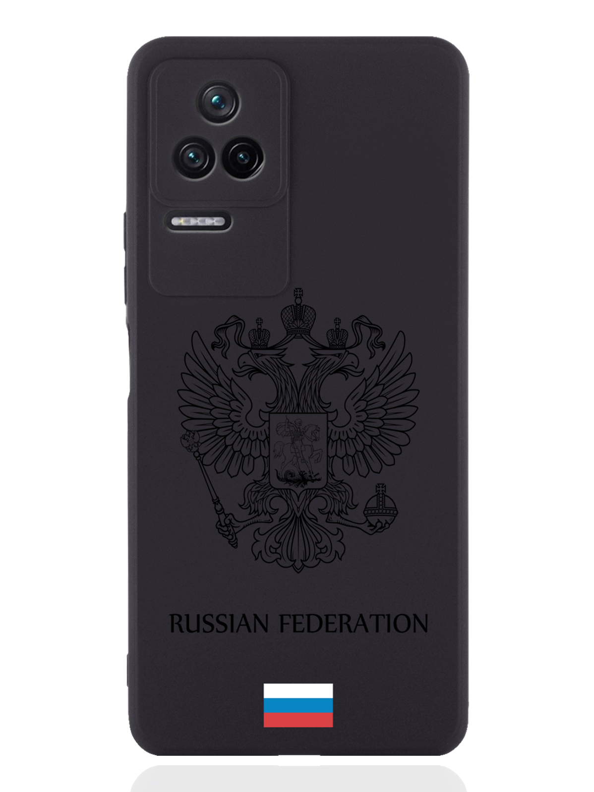 

Чехол MustHaveCase для Poco F4 Черный лаковый Герб Россия черный