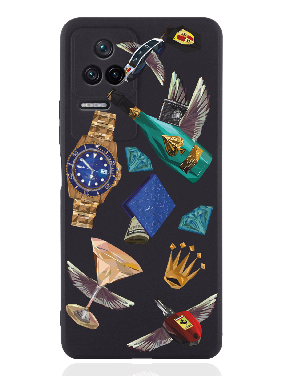 

Чехол MustHaveCase для Poco F4 Luxury lifestyle черный, Разноцветный