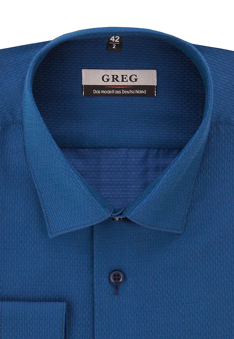 

Рубашка мужская Greg 01-00006973 синяя 39, Синий, 01-00006973