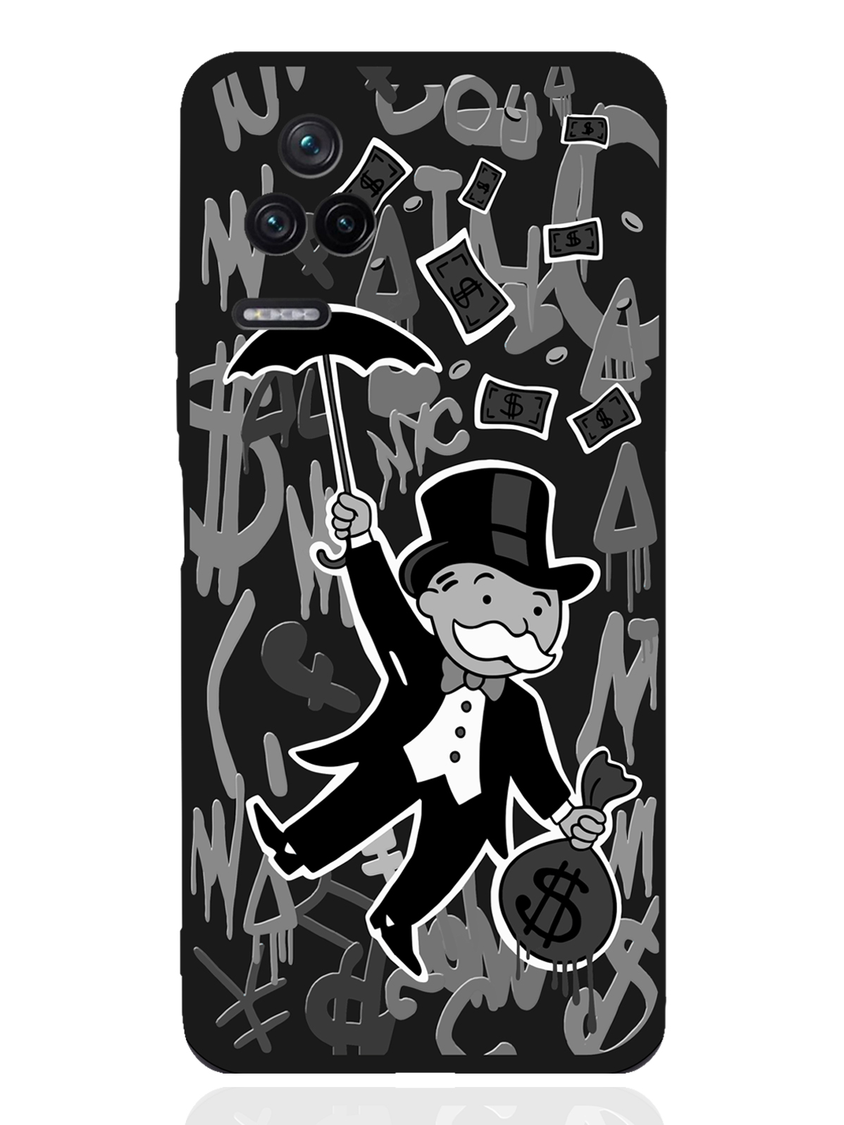 

Чехол MustHaveCase для Poco F4 Monopoly Black Edition Монополия черный, Серый;черный