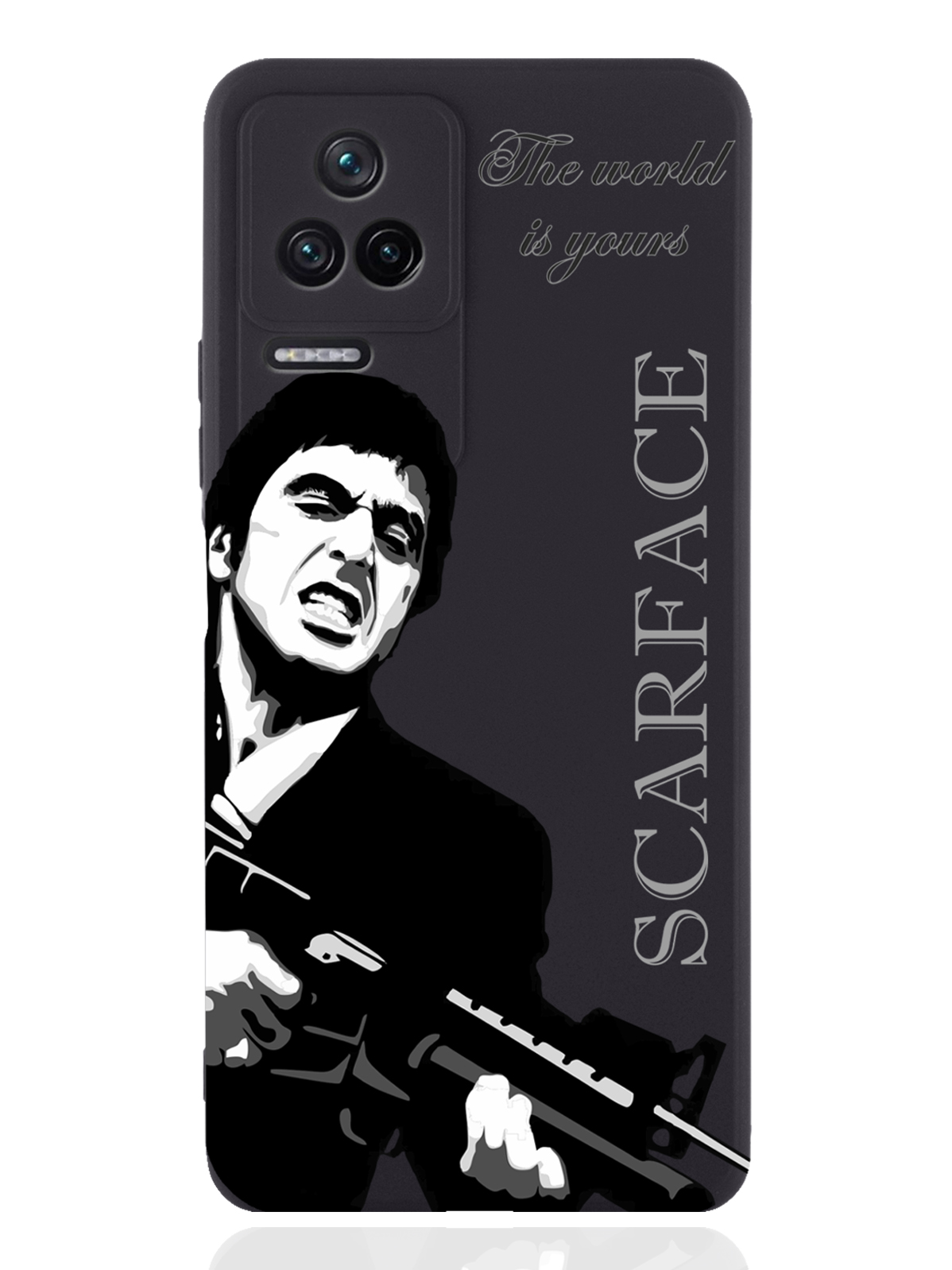 

Чехол MustHaveCase для Poco F4 Scarface Tony Montana/Лицо со шрамом черный, Серый;черный