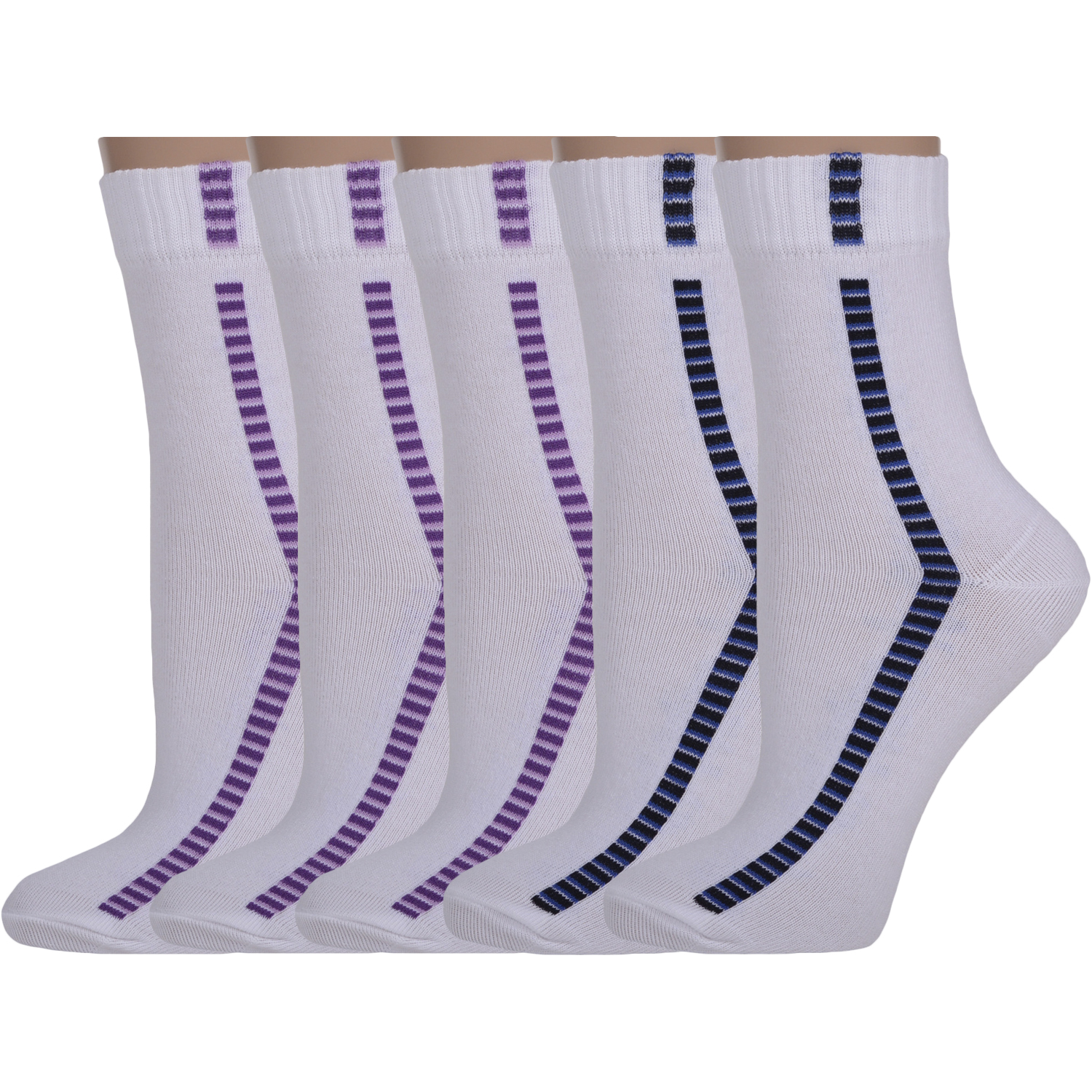 фото Комплект носков женских palama белых; синих; фиолетовых
