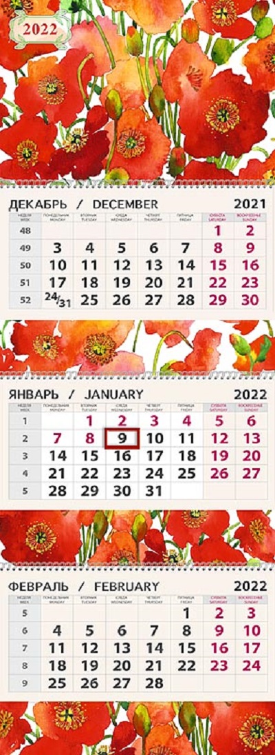 

Календарь Арт и Дизайн трехблочный 295х210
