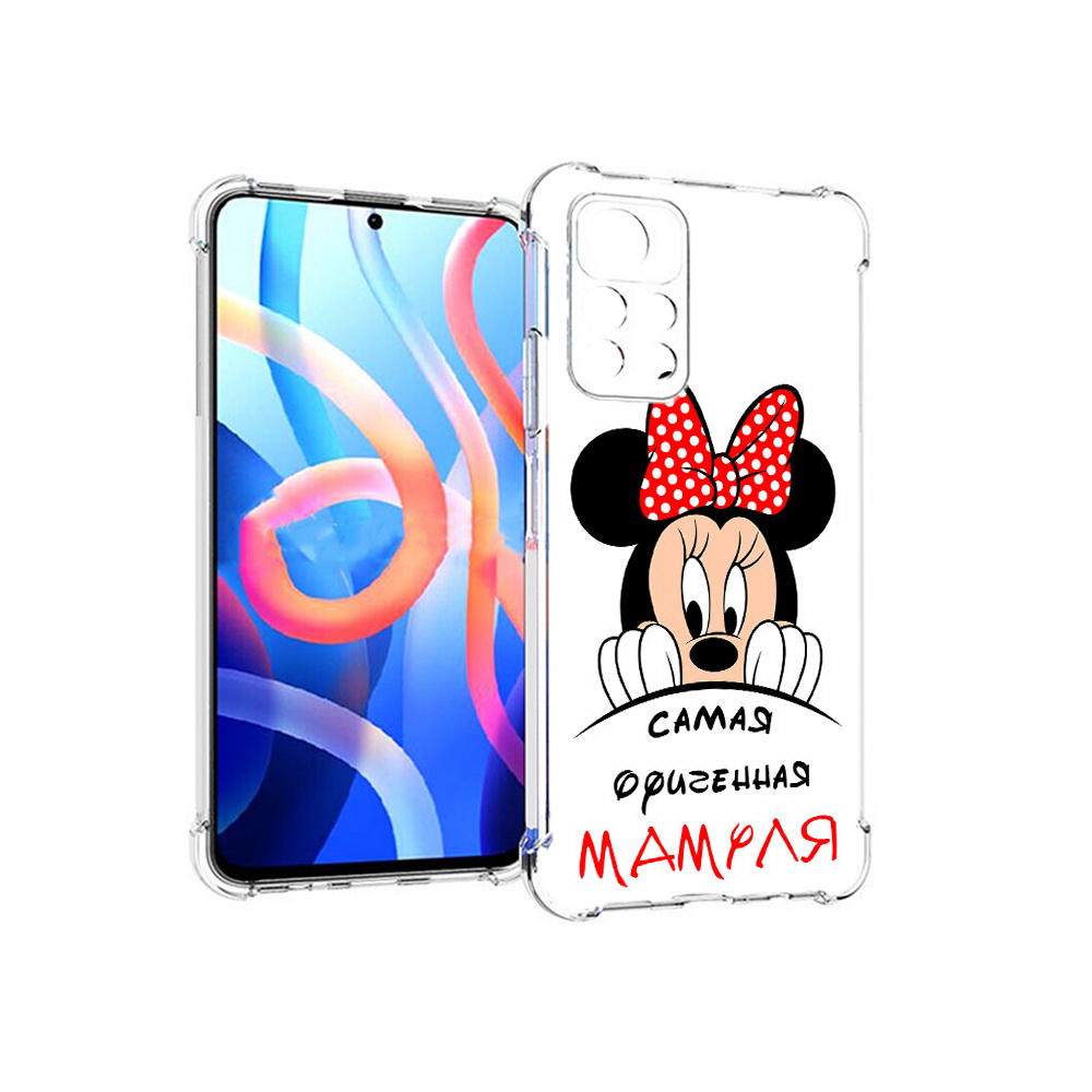 

Чехол MyPads Tocco для Xiaomi Poco M4 Pro 5G Самая лучшая мамуля Мини Маус, Прозрачный, Tocco
