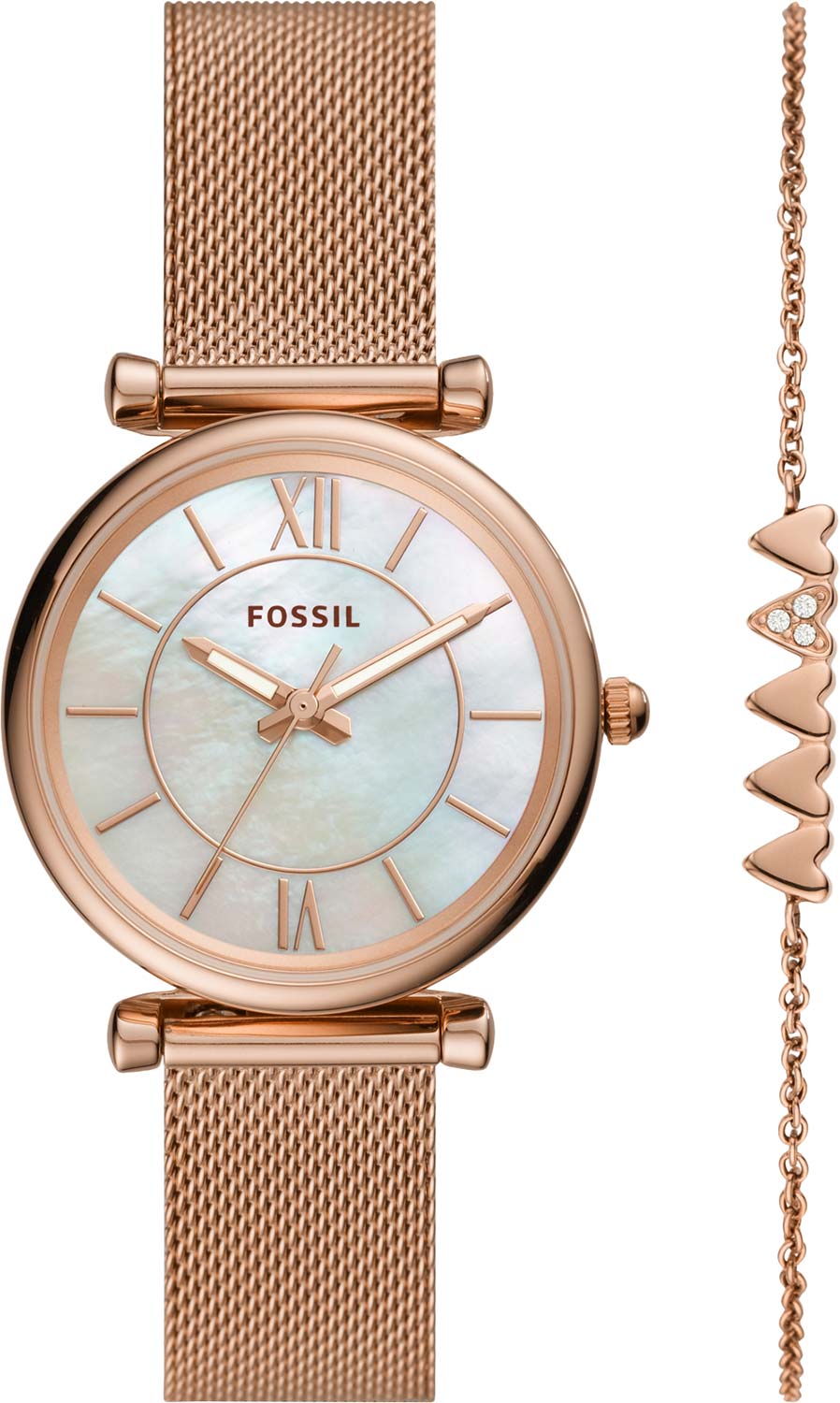 фото Наручные часы женские fossil es5058set золотистые