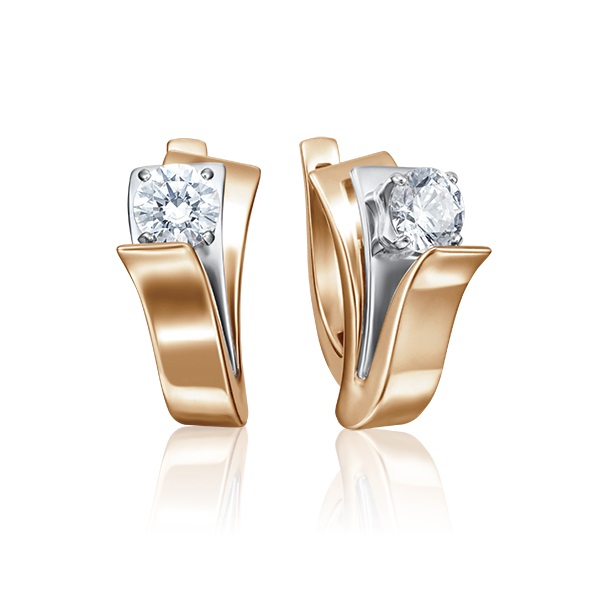 

Серьги из комбинированного золота с swarovski PLATINA jewelry 02-4221-00-501-1121-67, 02-4221-00-501-1121-67