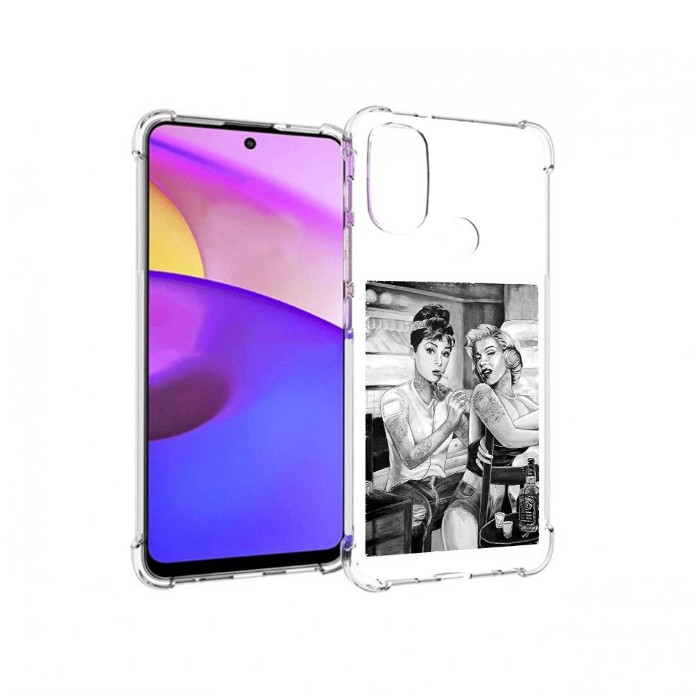 

Чехол MyPads Tocco для Motorola Moto E30 тату мастер (PT227074.357.637), Прозрачный, Tocco