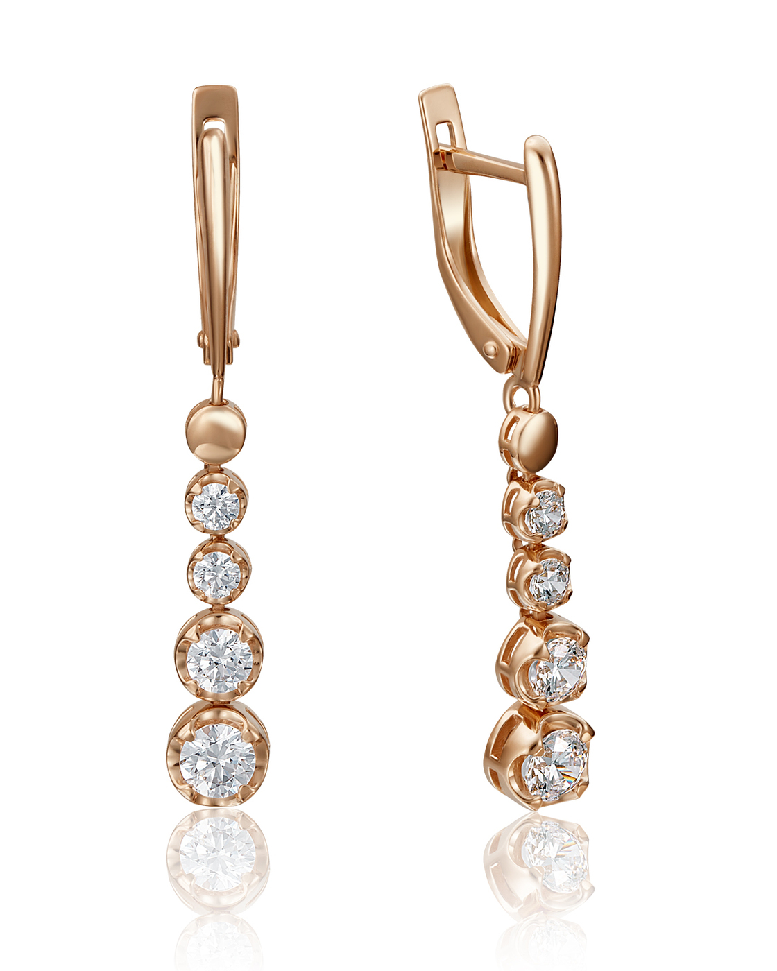 

Серьги из желтого золота с swarovski PLATINA jewelry 02-4208-00-501-1130-38, 02-4208-00-501-1130-38