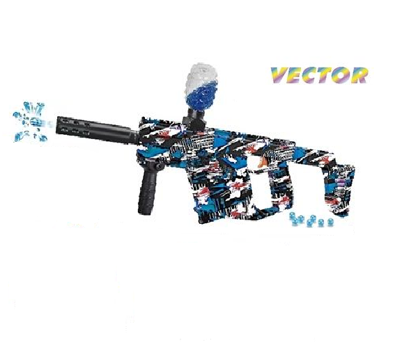 Игрушечный пулемет Vector электрический бластер с орбизами синий электрический массажер для лица подарочный на новый год