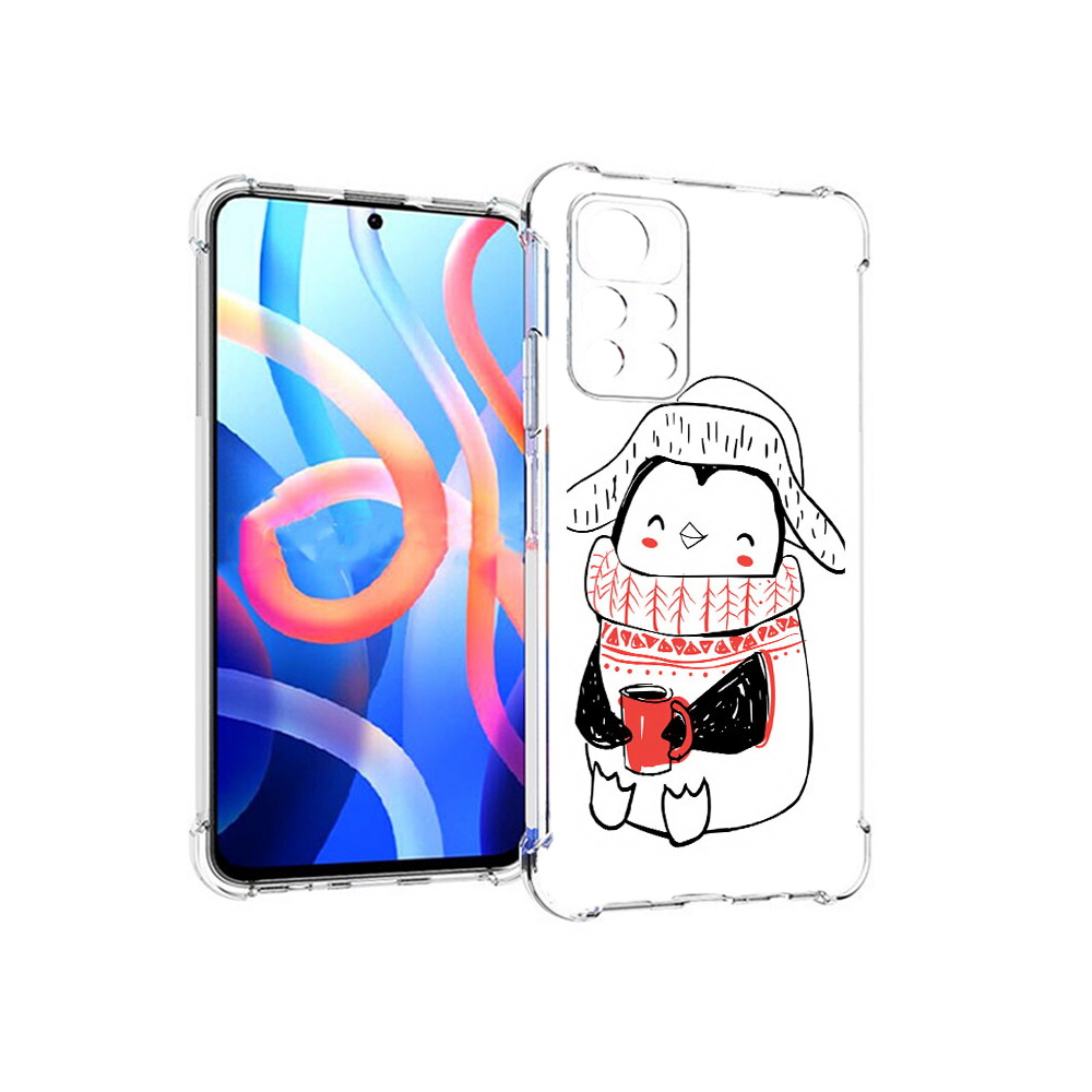 

Чехол MyPads Tocco для Xiaomi Poco M4 Pro 5G Милый пингвин (PT200061.301.115), Прозрачный, Tocco
