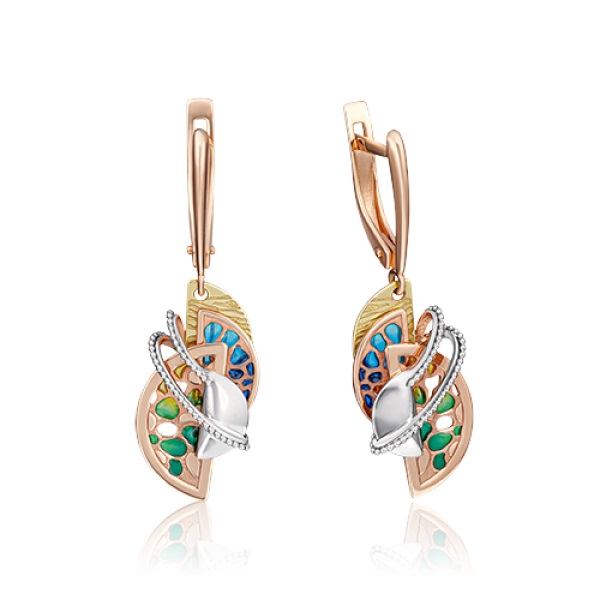 

Серьги из комбинированного золота PLATINA jewelry 02-4185-00-000-1140-66, 02-4185-00-000-1140-66