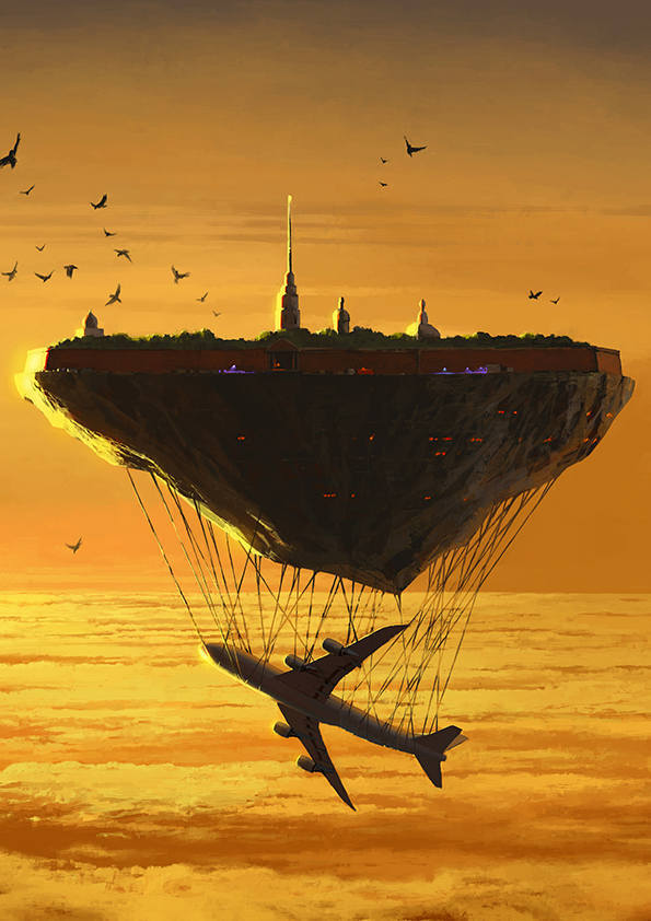 

Большой постер на стену City P. Fortress 50х70 см без рамы, AAFORT