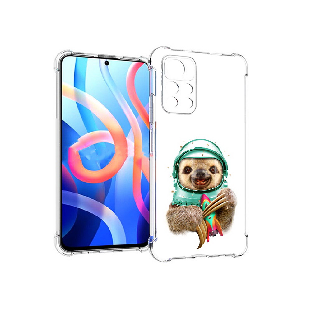 

Чехол MyPads Tocco для Xiaomi Poco M4 Pro 5G Ленивец астронавт (PT200061.301.104), Прозрачный, Tocco