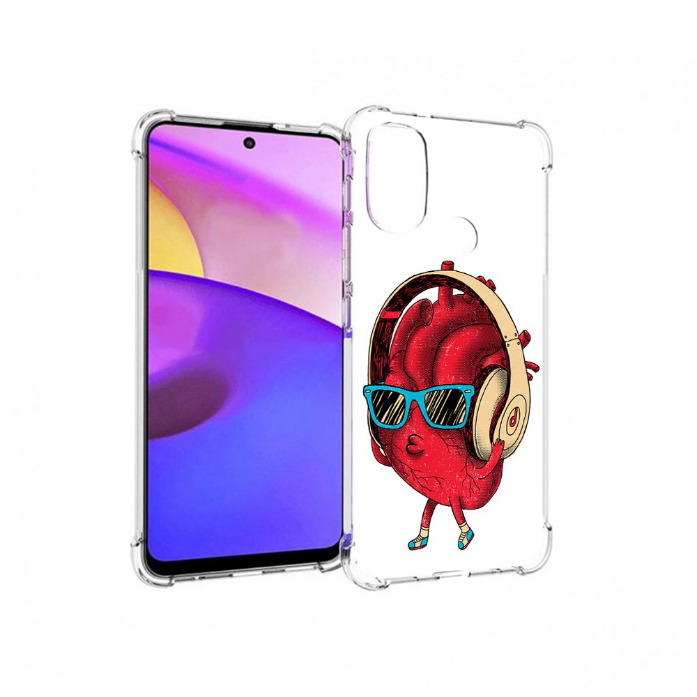 

Чехол MyPads Tocco для Motorola Moto E30 слушай сердце (PT227074.357.609), Прозрачный, Tocco