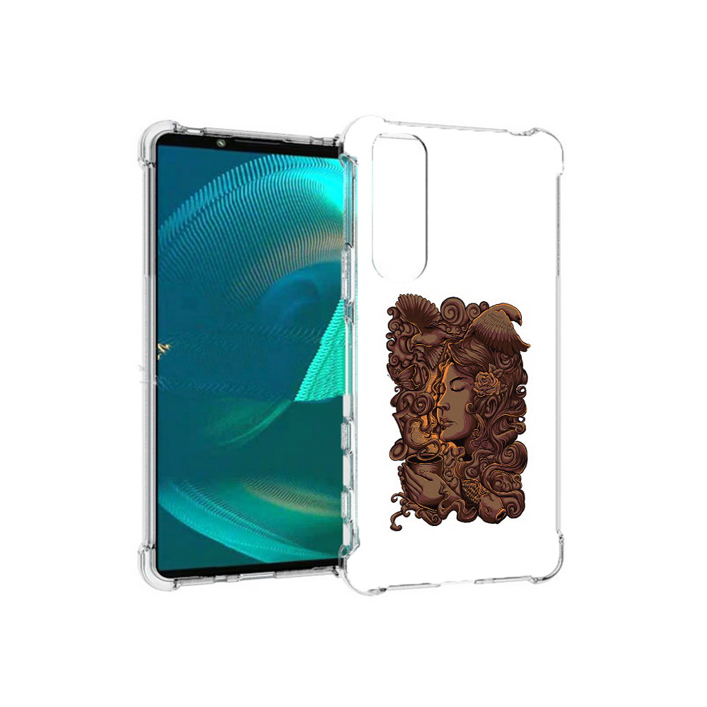 

Чехол MyPads Tocco для Sony Xperia 5 III девушка с длинными волосами абстракция, Прозрачный, Tocco
