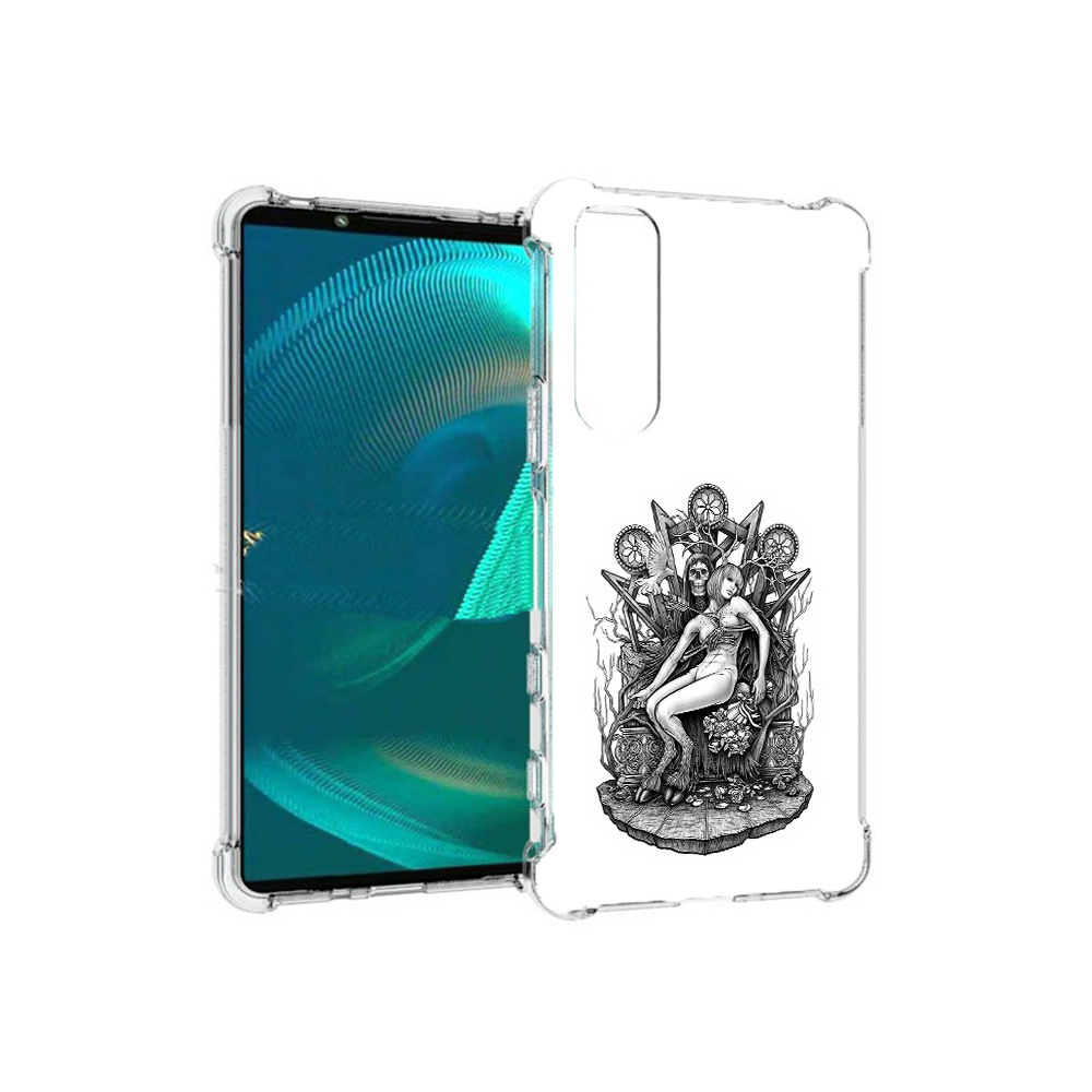 

Чехол MyPads Tocco для Sony Xperia 5 III девушка на троне (PT172137.231.309), Прозрачный, Tocco