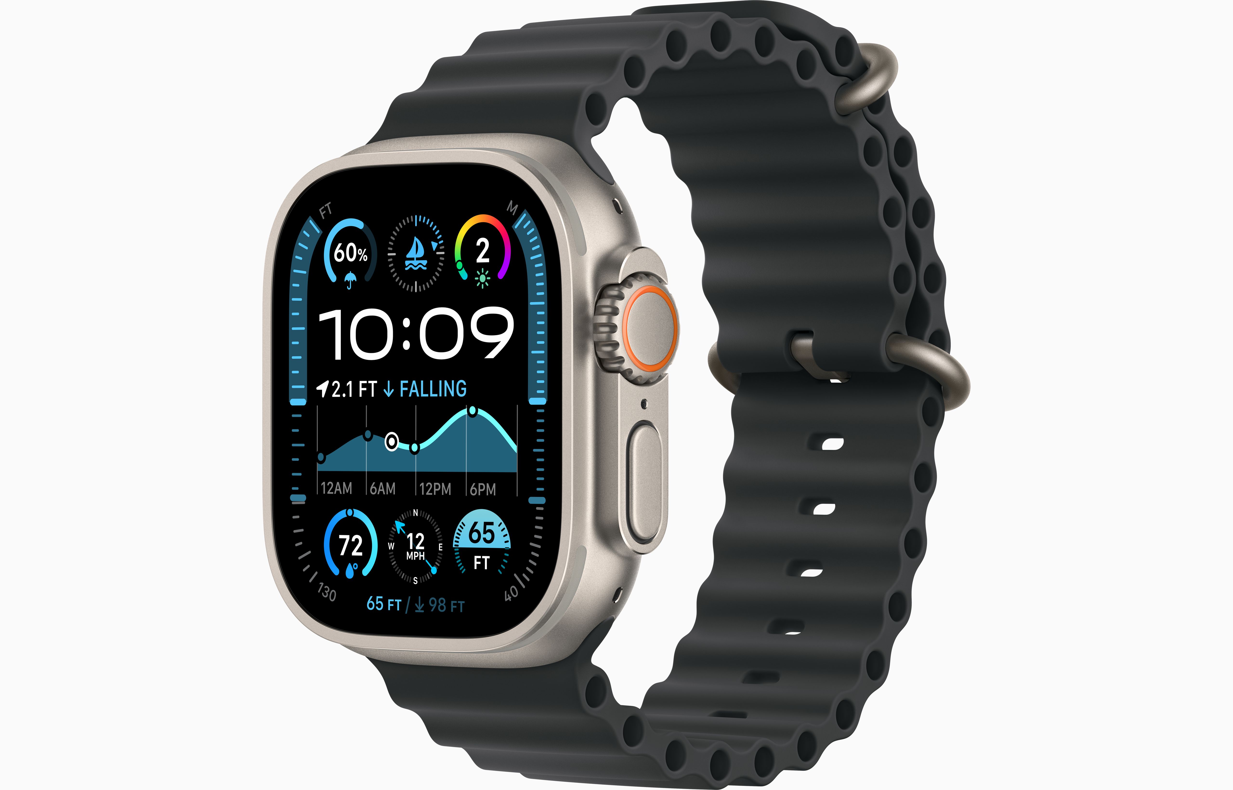 

Смарт-часы Apple Watch Ultra 2 Natural with Ocean Band Black, Watch Ultra 2