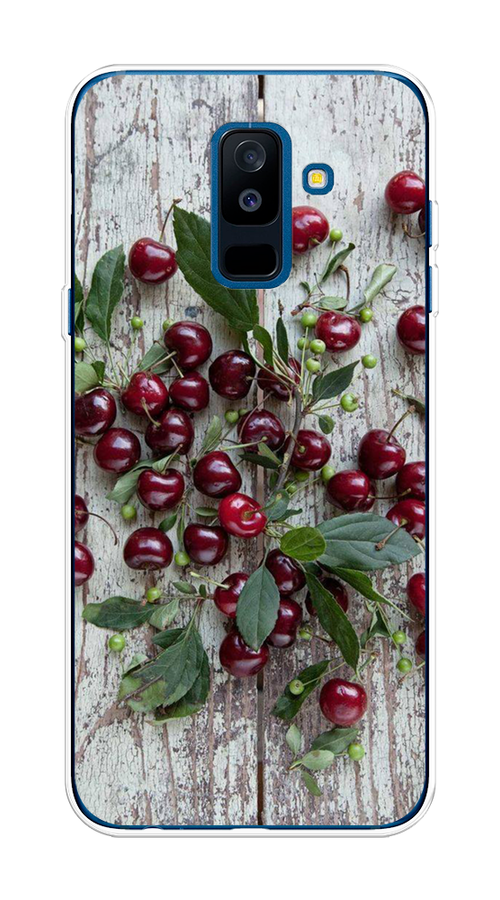 

Чехол на Samsung Galaxy A6 Plus "Вишня", Бордовый;зеленый;серый, 26050-1