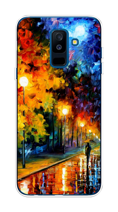 

Чехол на Samsung Galaxy A6 Plus "Безлюдная улочка", Оранжевый;желтый;синий, 26050-1