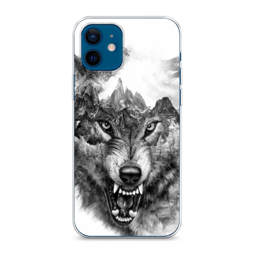 

Чехол Awog на Apple iPhone 12 mini / Айфон 12 mini "Волк в горах", Разноцветный, 12650-1
